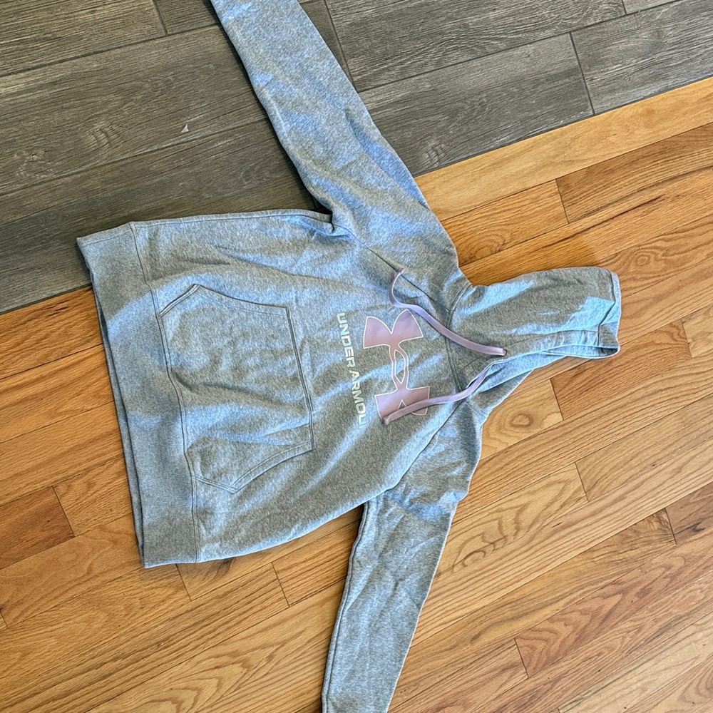 Under Armour Gray and Pink Hoodie